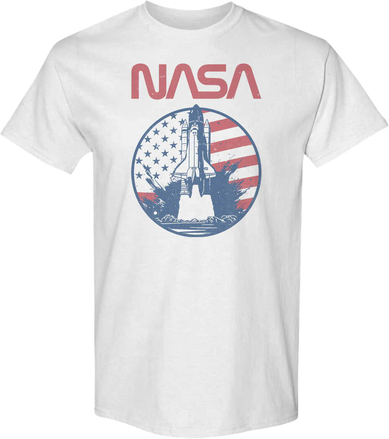 Retro Flag Blastoff NASA T-Shirt