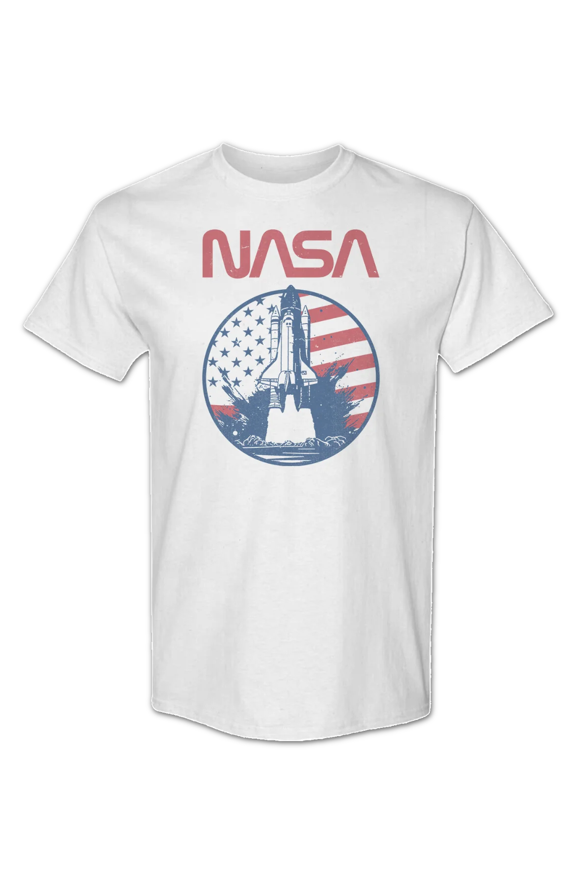 Retro Flag Blastoff NASA T-Shirt - Image 2