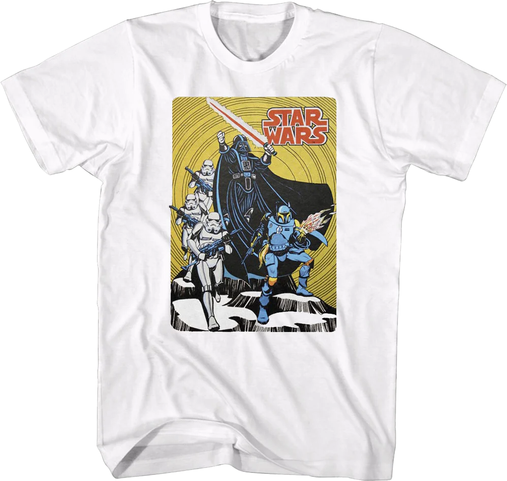Retro Galactic Empire Comic Book Star Wars T-Shirt