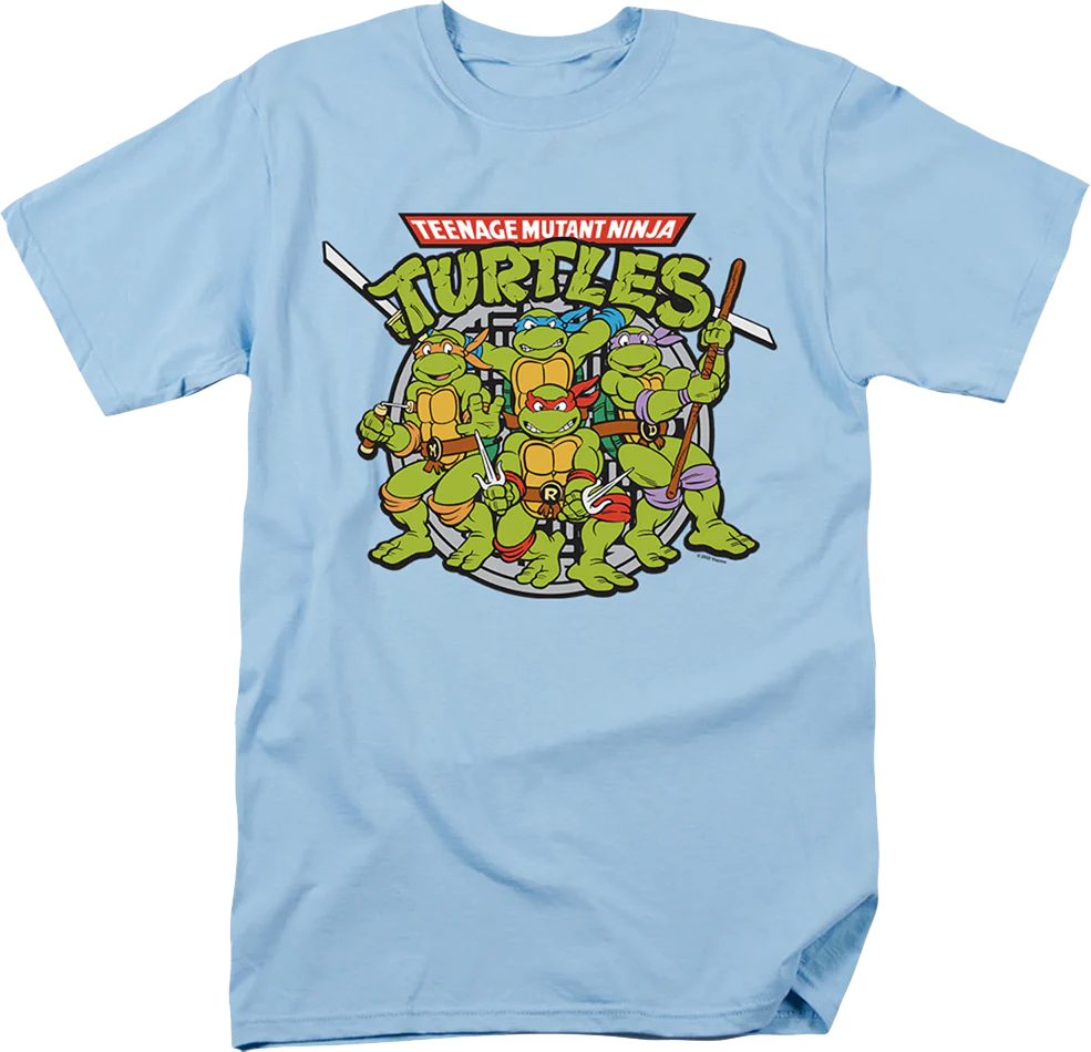 Retro Group Photo Teenage Mutant Ninja Turtles T-Shirt