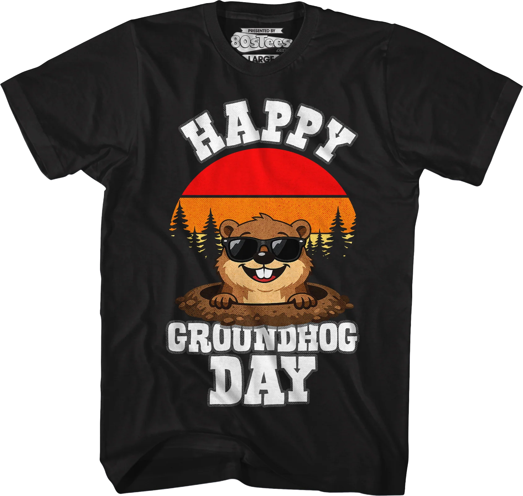 Retro Happy Groundhog Day T-Shirt