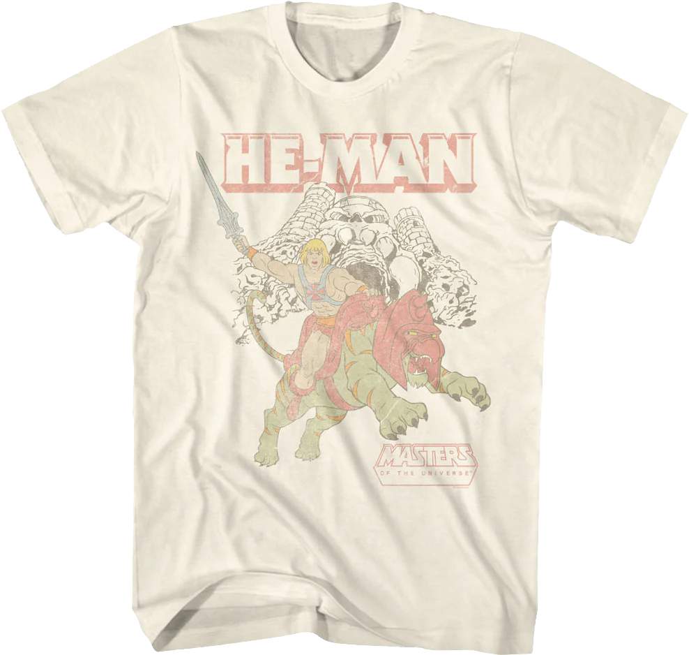 Retro He-Man & Battle Cat Masters of the Universe T-Shirt