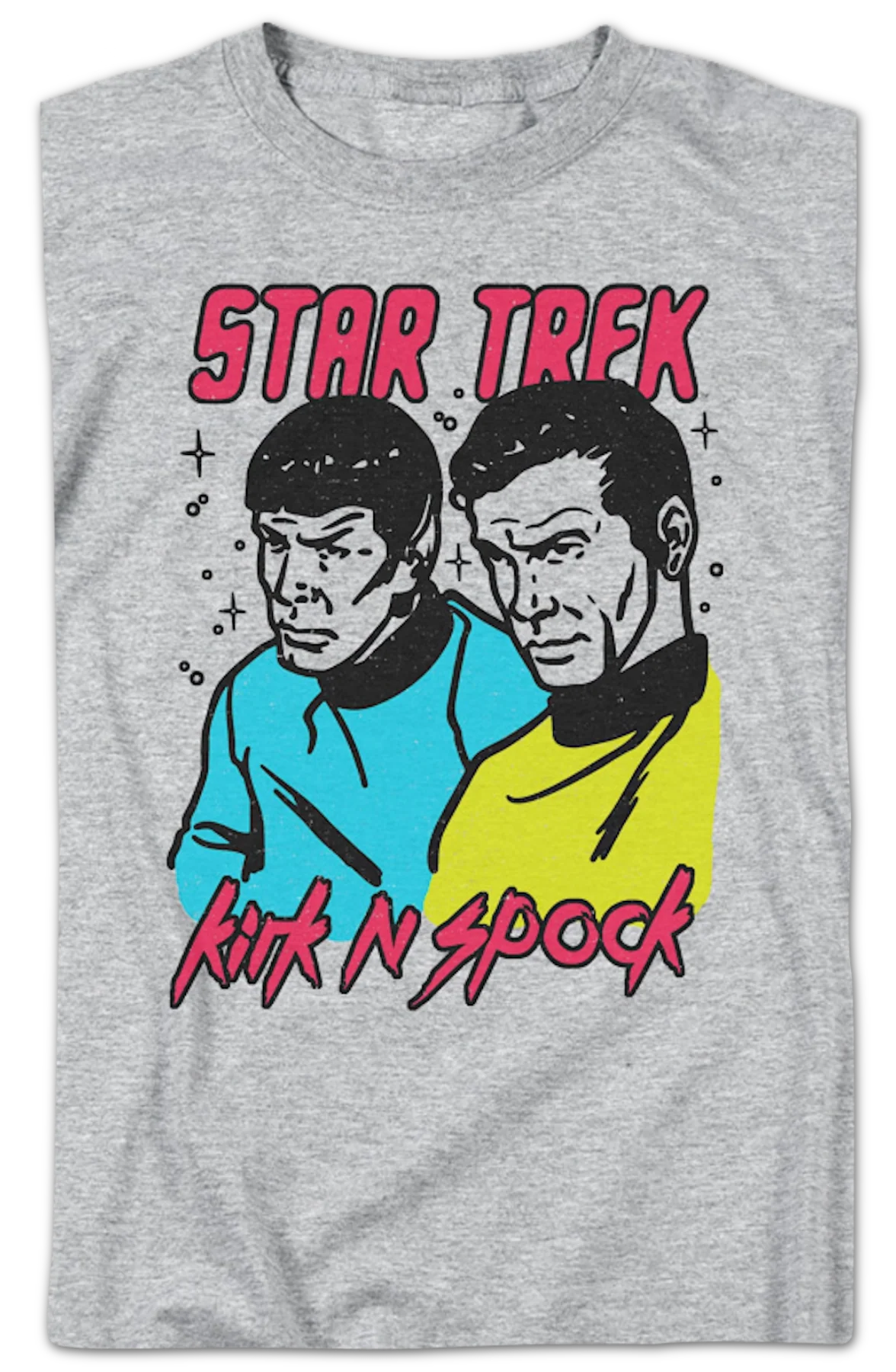 Retro Kirk N Spock Star Trek T-Shirt - Image 2