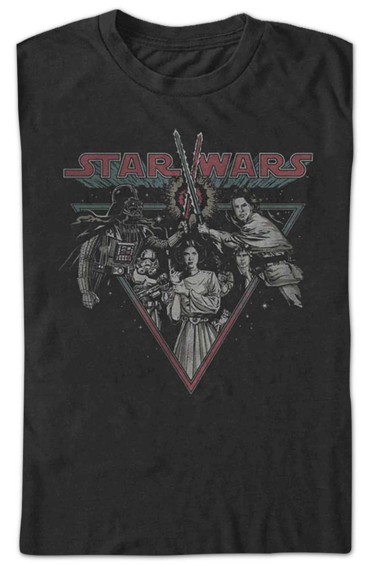 Retro Lightsaber Duel Star Wars T-Shirt - Image 2