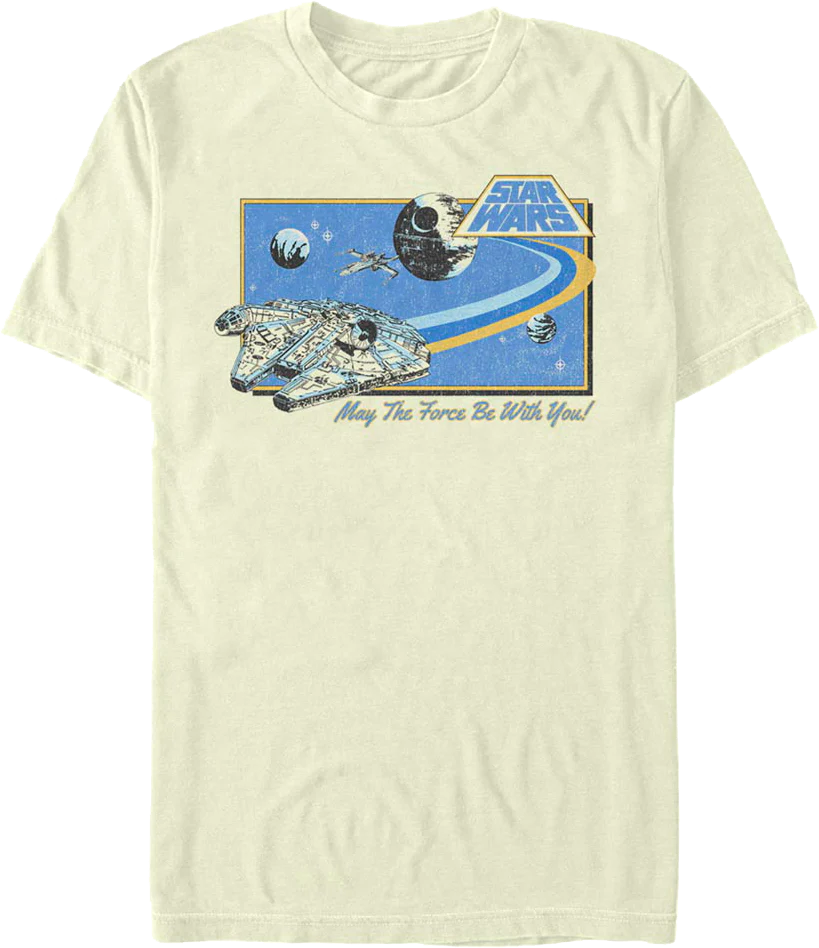 Retro May The Force Be With You Star Wars T-Shirt