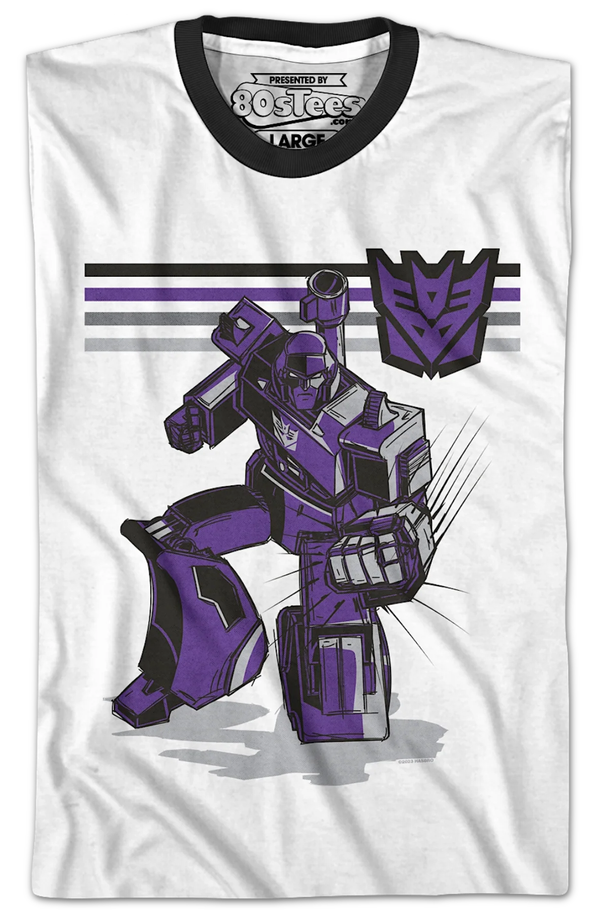 Retro Megatron Transformers Ringer Shirt - Image 2