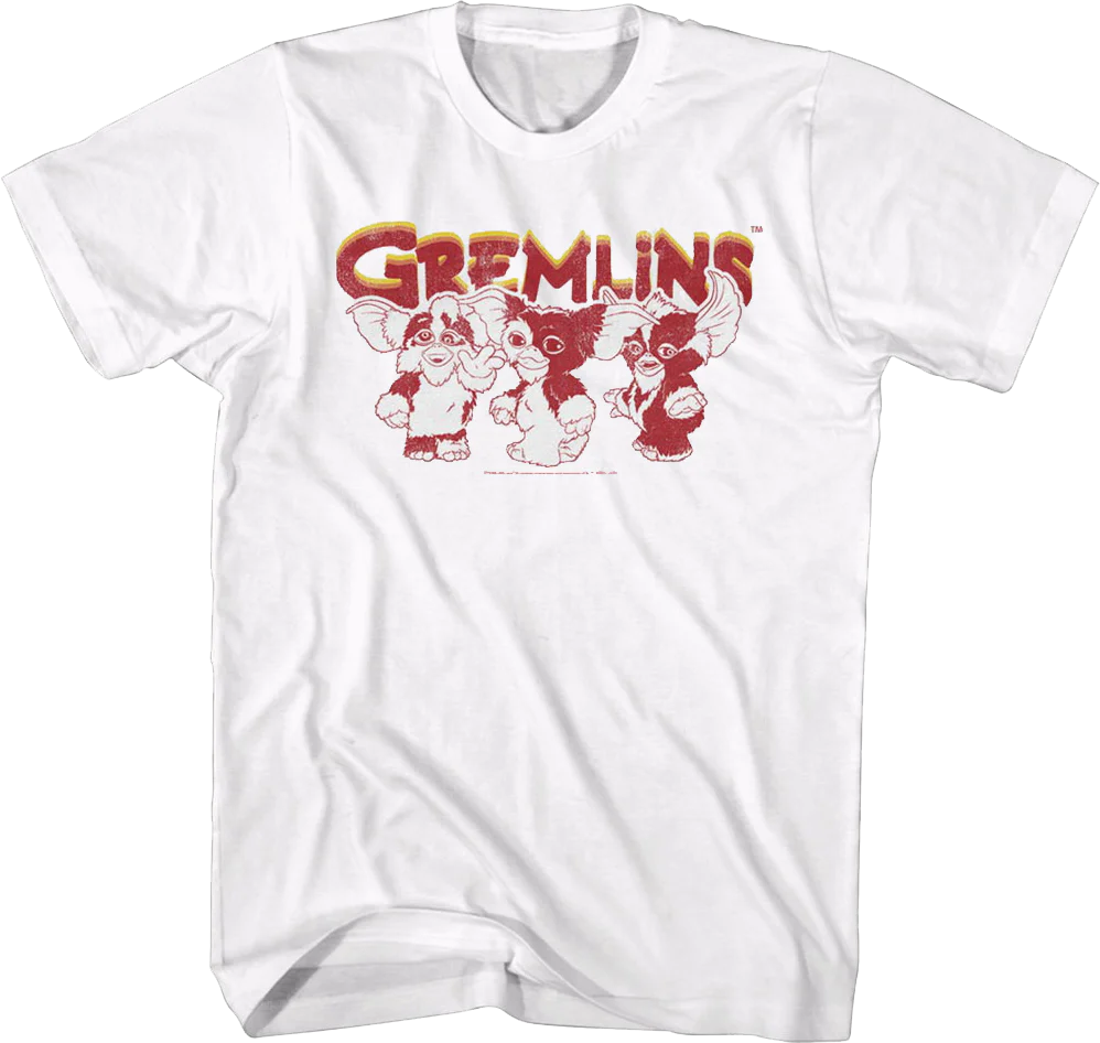 Retro Mogwai Poses Gremlins T-Shirt