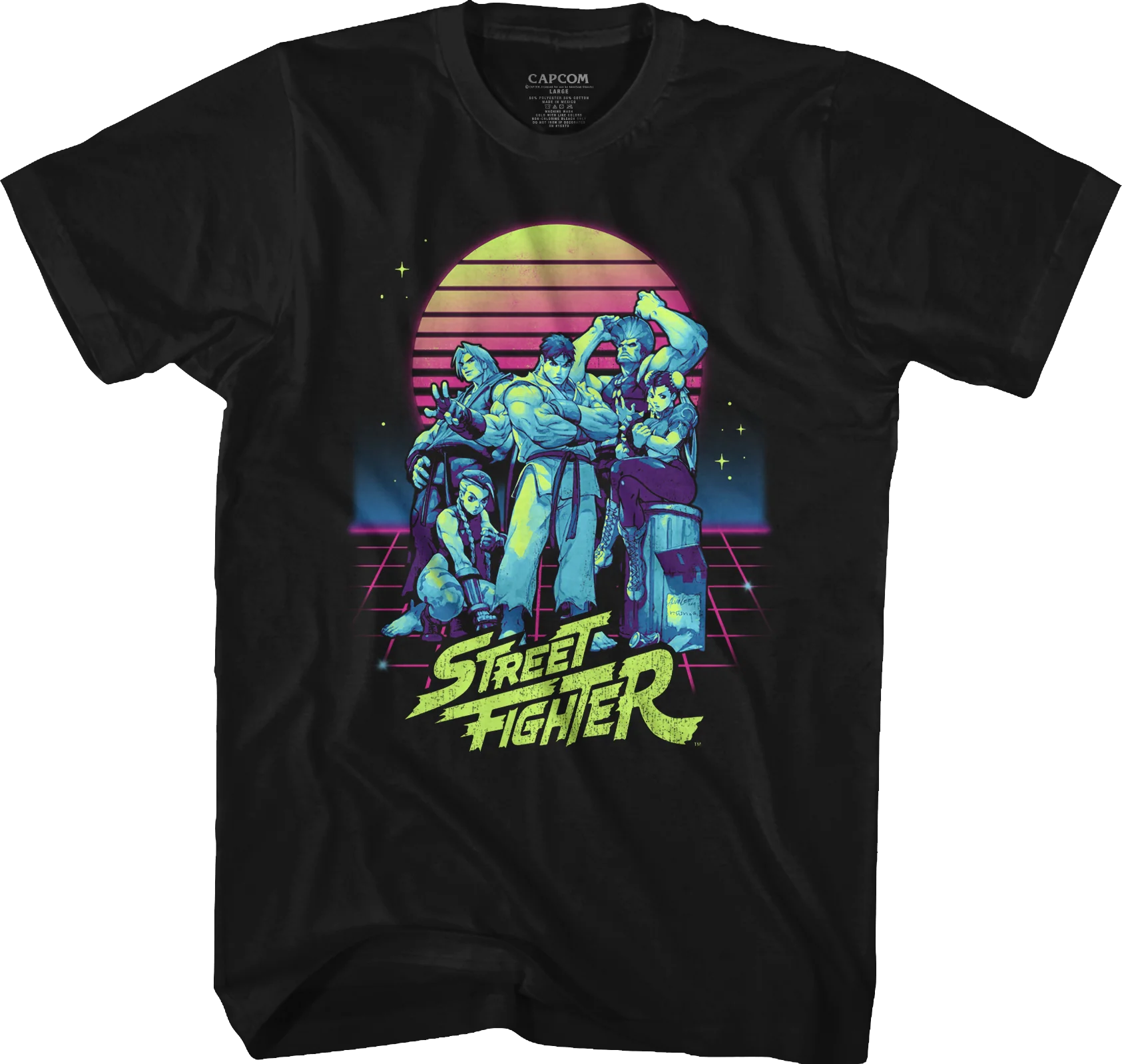 Retro Neon Street Fighter T-Shirt