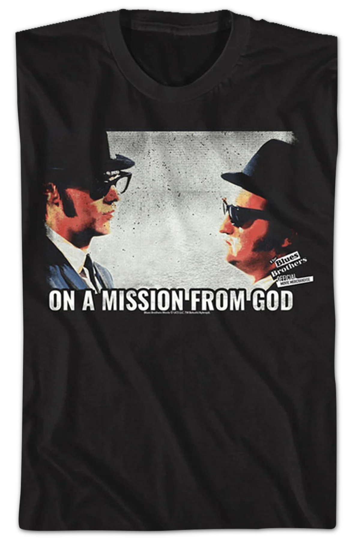 Retro On A Mission From God Blues Brothers T-Shirt - Image 2