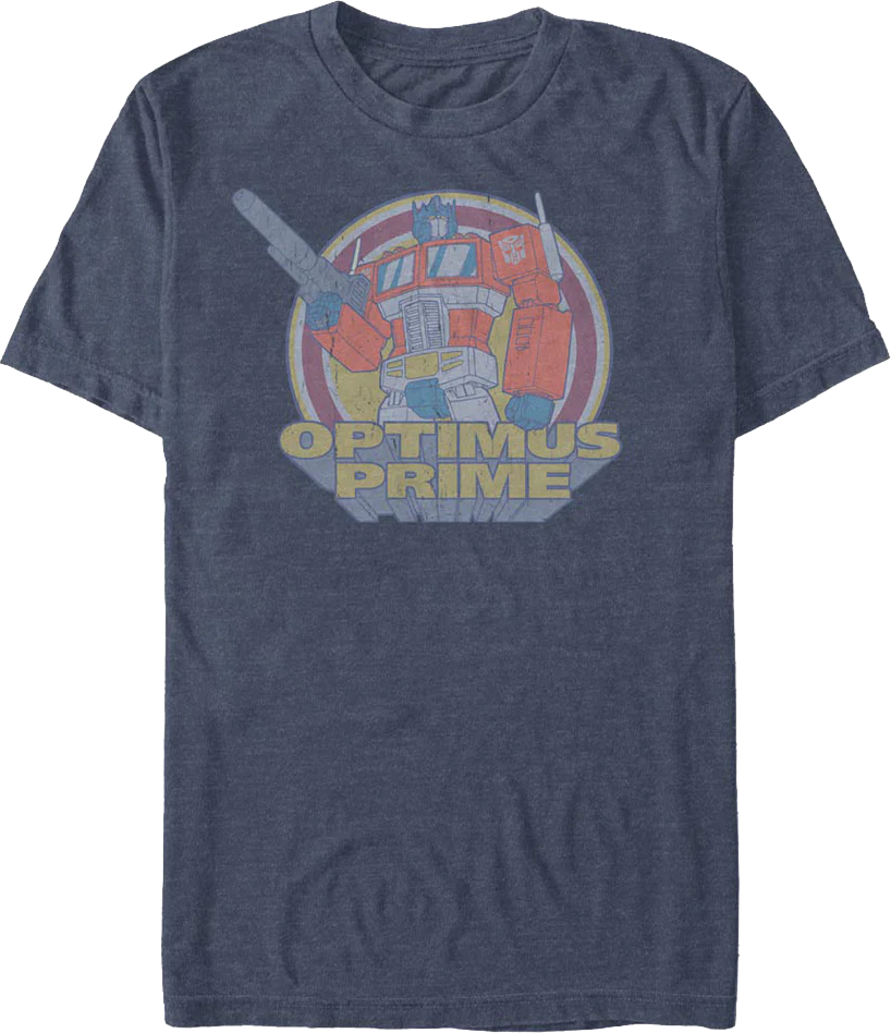Retro Optimus Prime Action Pose Transformers T-Shirt