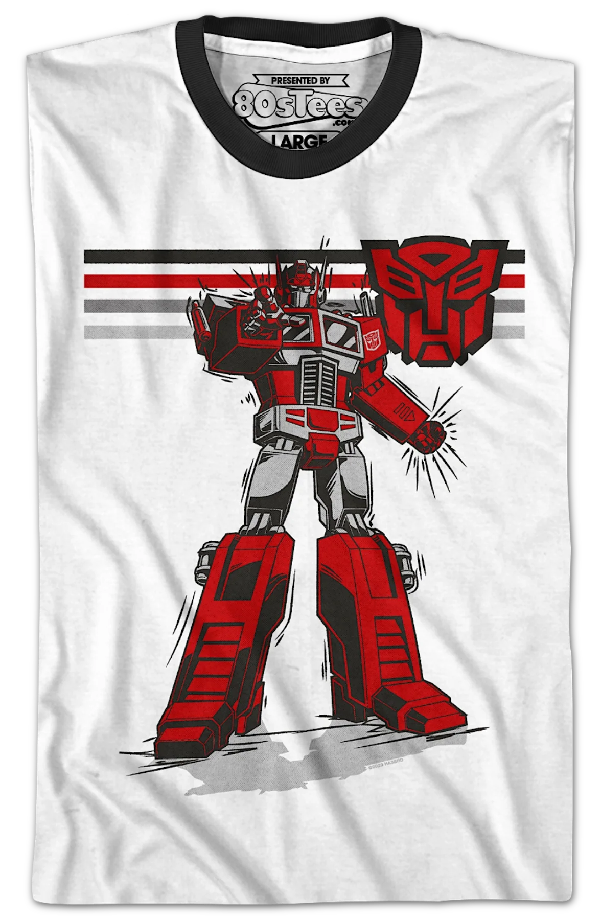 Retro Optimus Prime Transformers Ringer Shirt - Image 2
