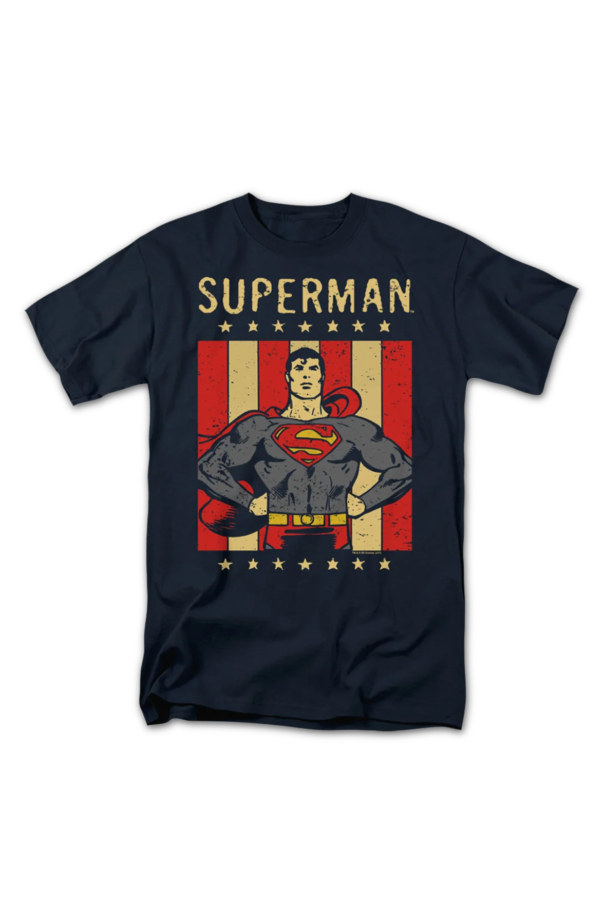 Retro Patriotic Pose Superman DC Comics T-Shirt - Image 2