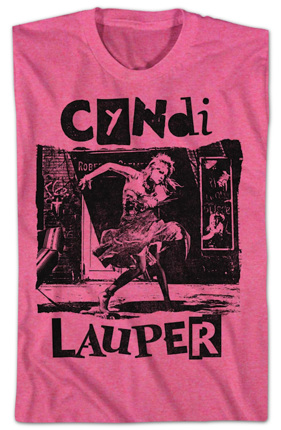 Retro Pink She's So Unusual Cyndi Lauper T-Shirt - Image 2