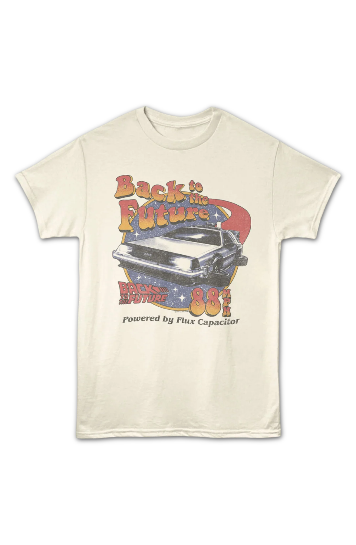 Retro Powered By Flux Capacitor Back To The Future T-Shirt - Image 2