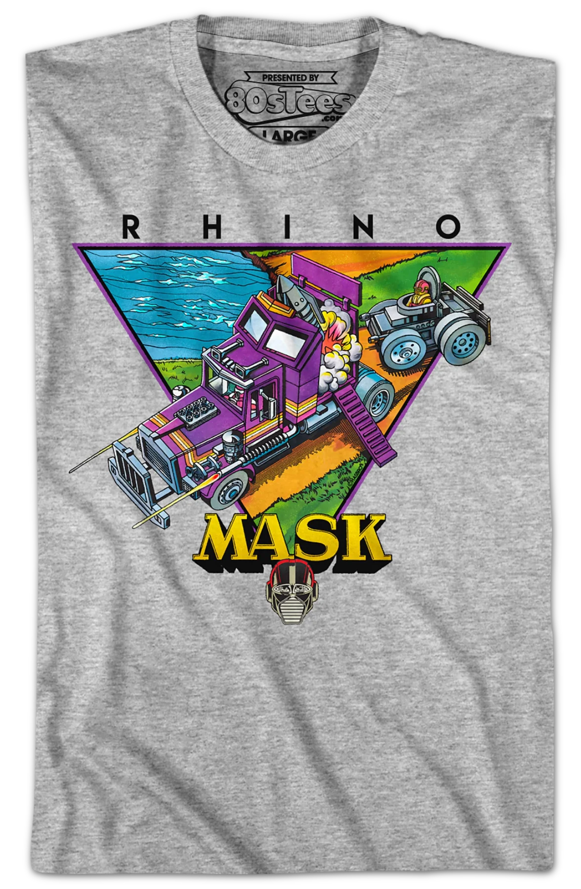 Retro Rhino MASK T-Shirt - Image 2