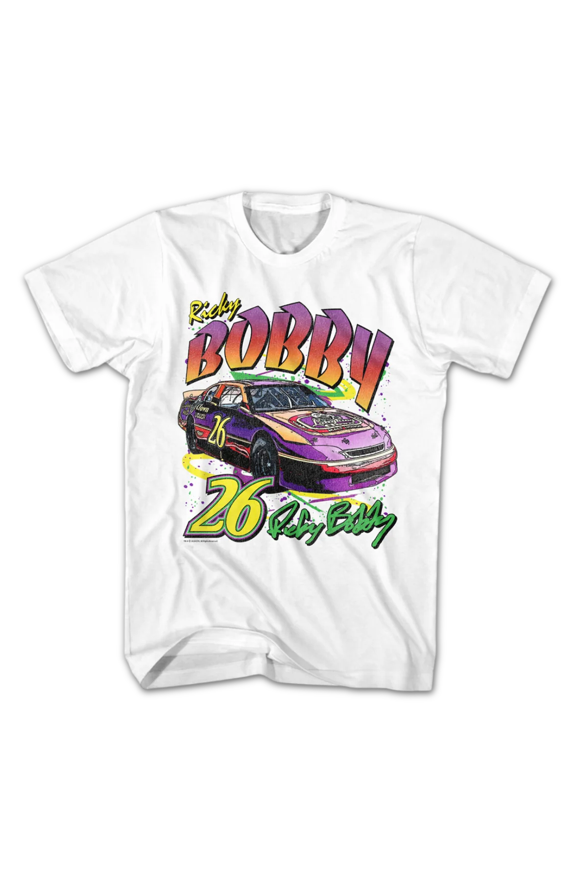 Retro Ricky Bobby Autograph Talladega Nights T-Shirt - Image 2