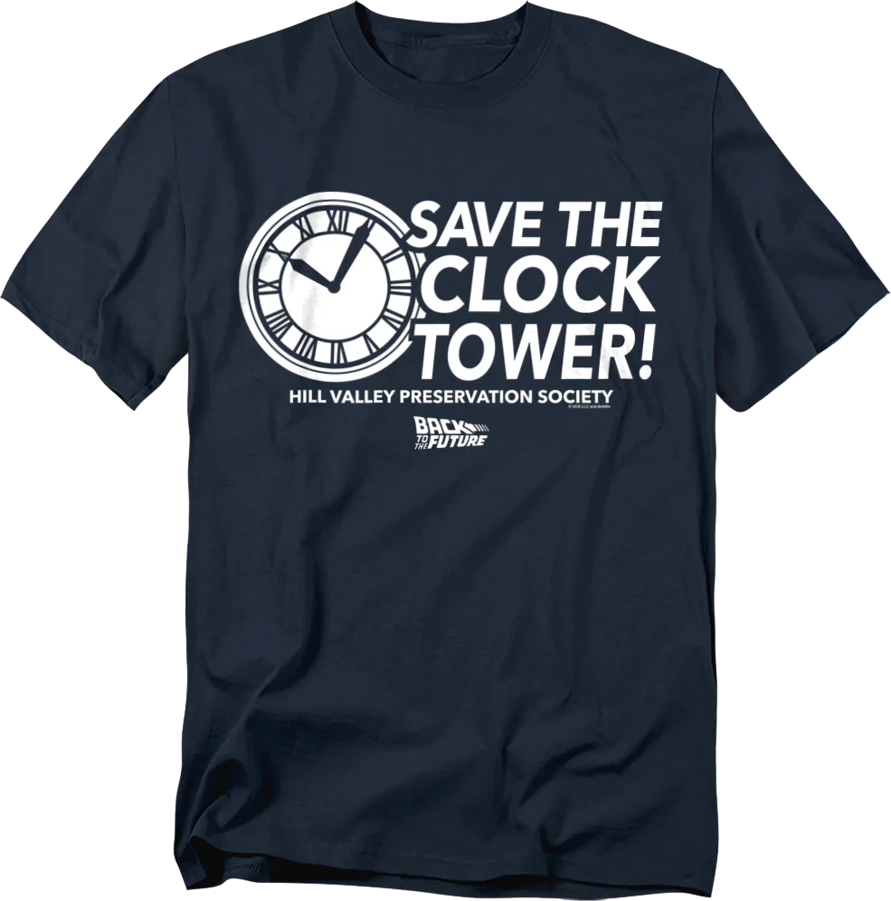 Retro Save The Clock Tower Back To The Future T-Shirt