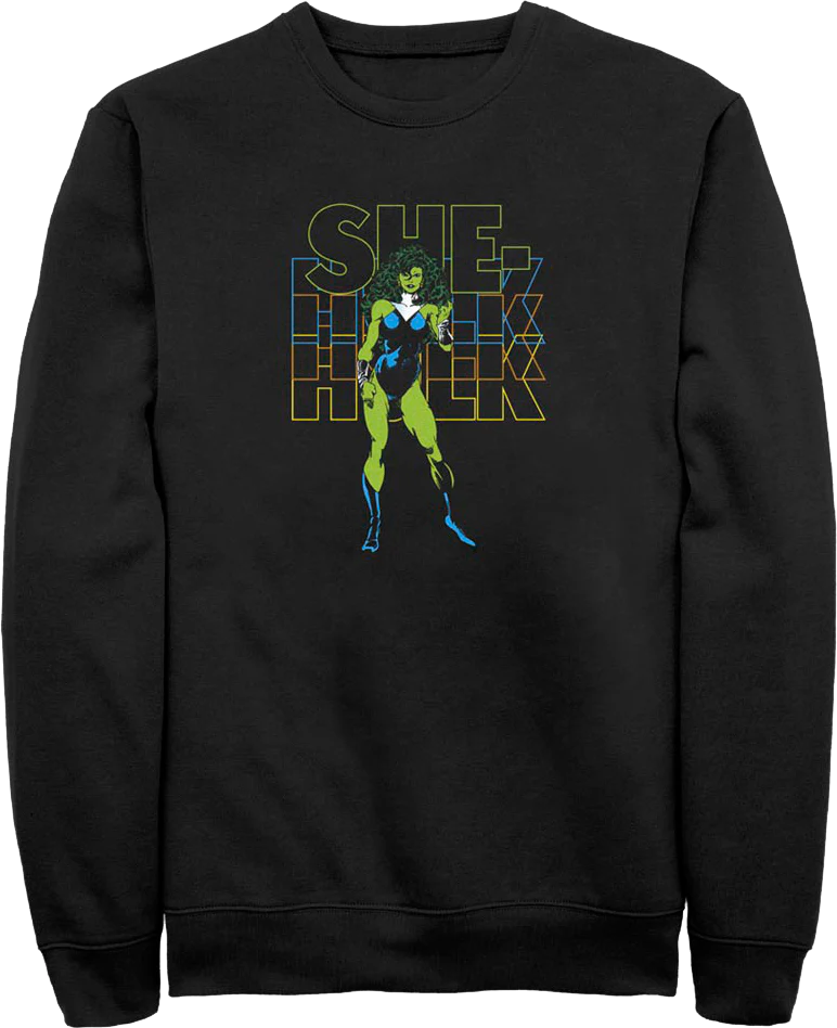 Retro She-Hulk Marvel Comics Sweatshirt