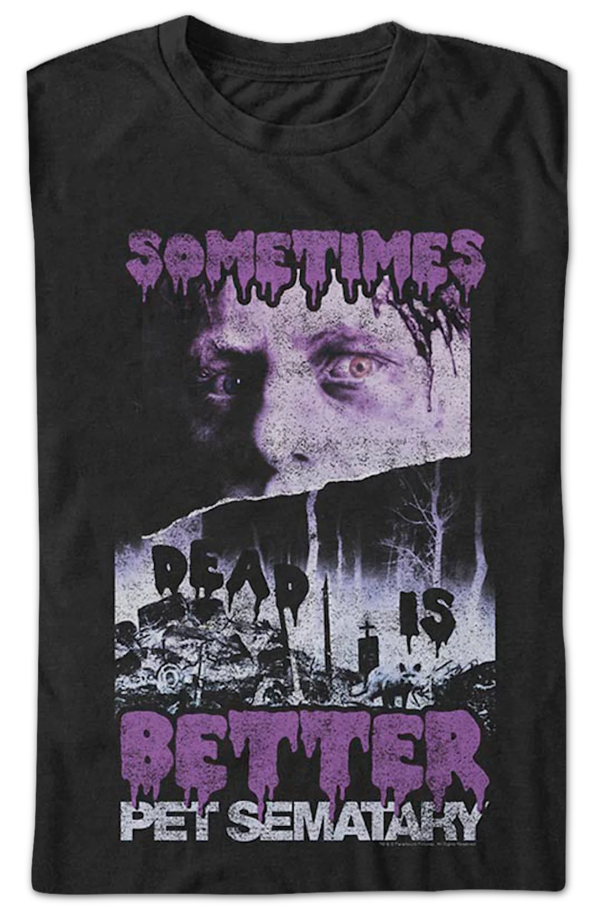 Retro Sometimes Dead Is Better Pet Sematary T-Shirt - Image 2
