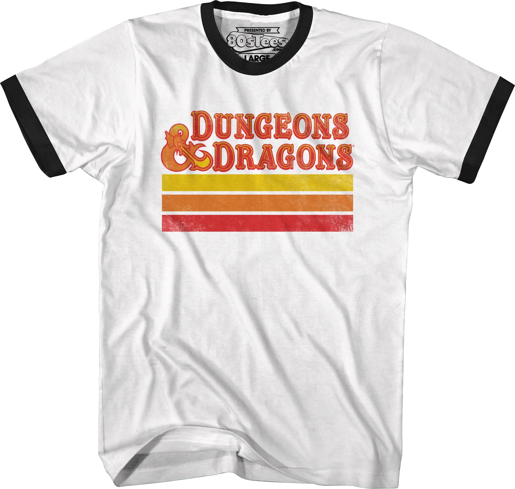 Retro Stripes Dungeons & Dragons Ringer Shirt