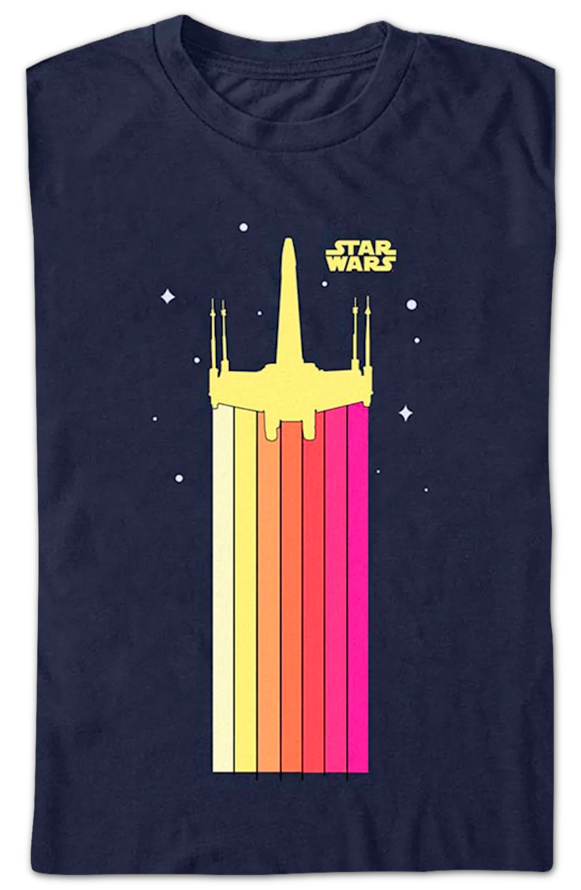 Retro X-Wing Trails Star Wars T-Shirt - Image 2