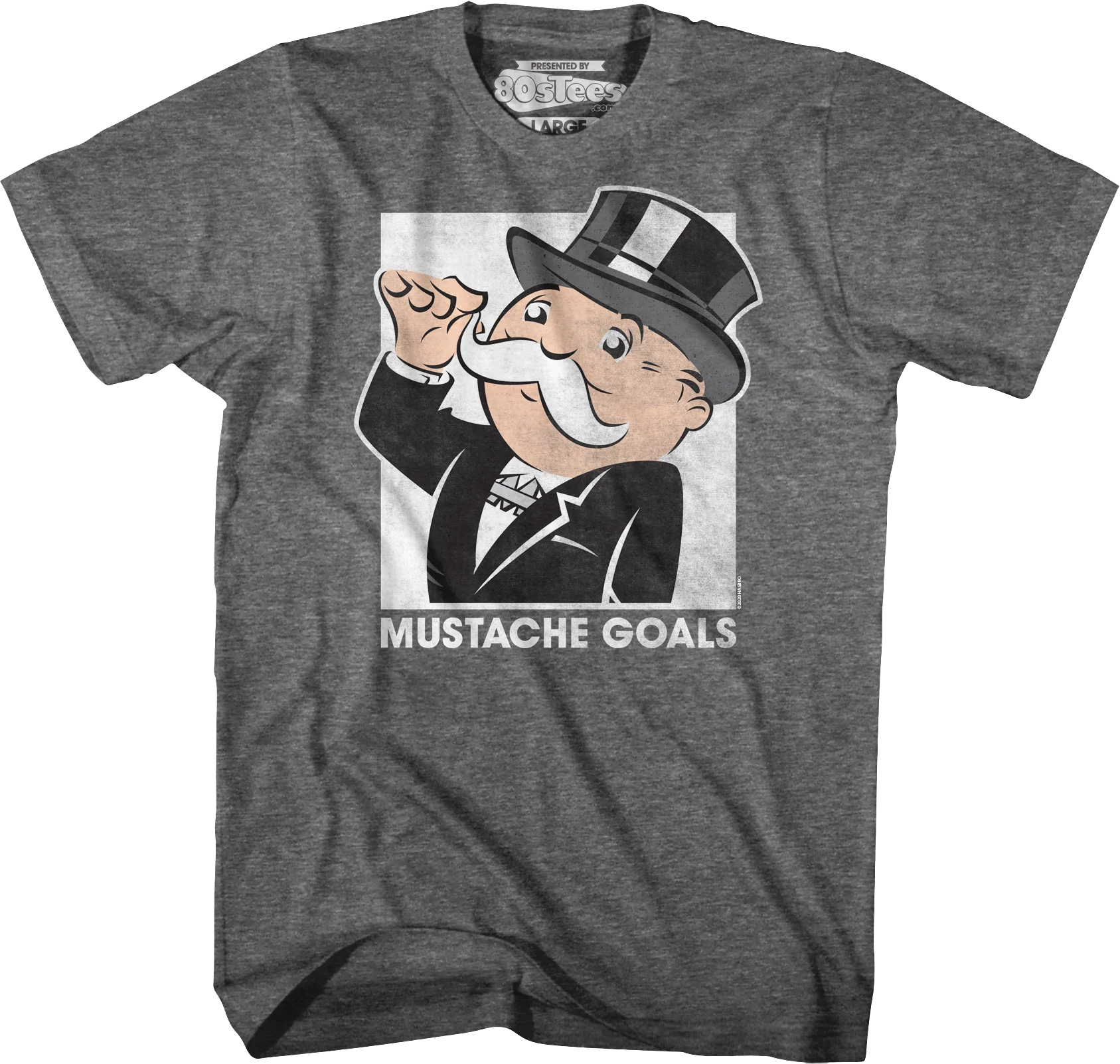 Rich Uncle Pennybags Mustache Goals Monopoly T-Shirt