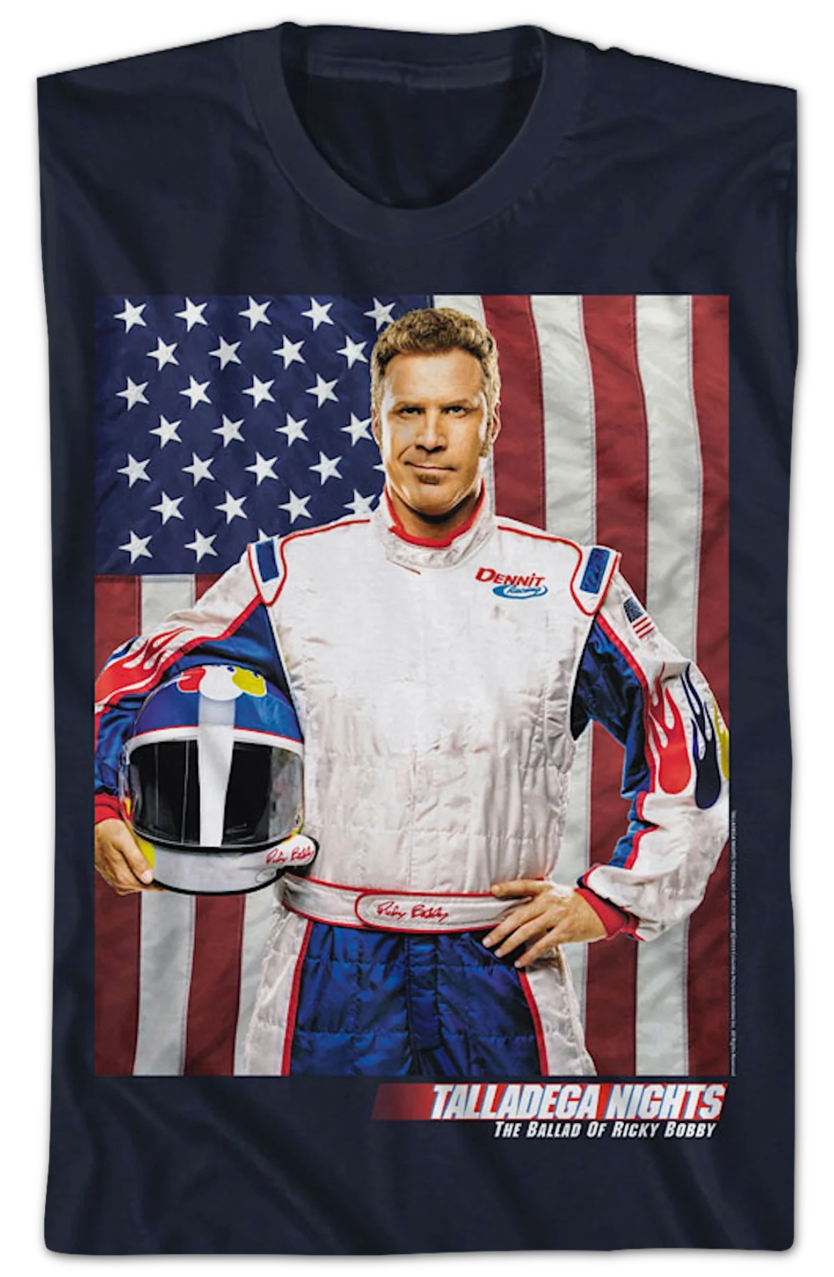 Ricky Bobby American Flag Talladega Nights T-Shirt - Image 2
