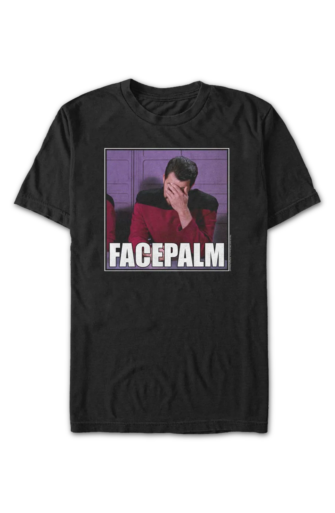 Riker Facepalm Star Trek The Next Generation T-Shirt - Image 2