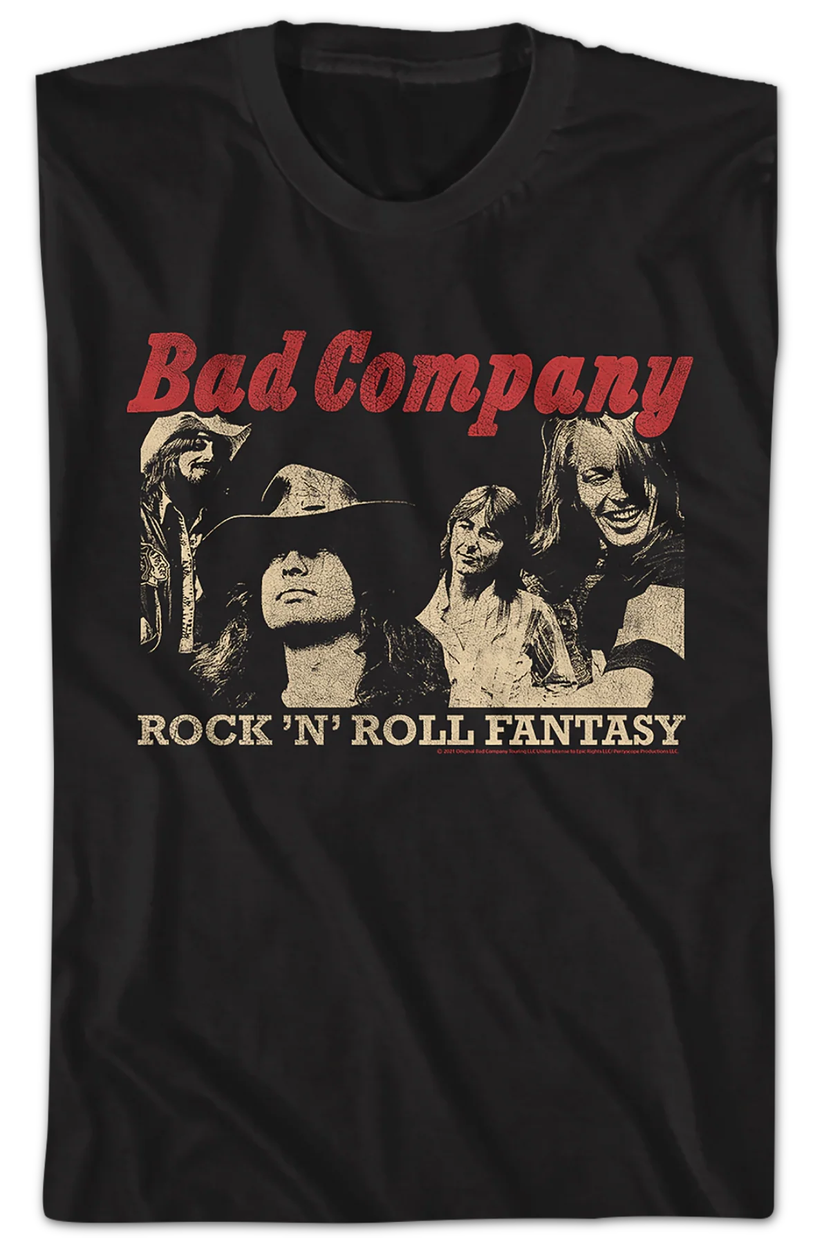Rock 'N' Roll Fantasy The Very Best Of Bad Company T-Shirt - Image 2