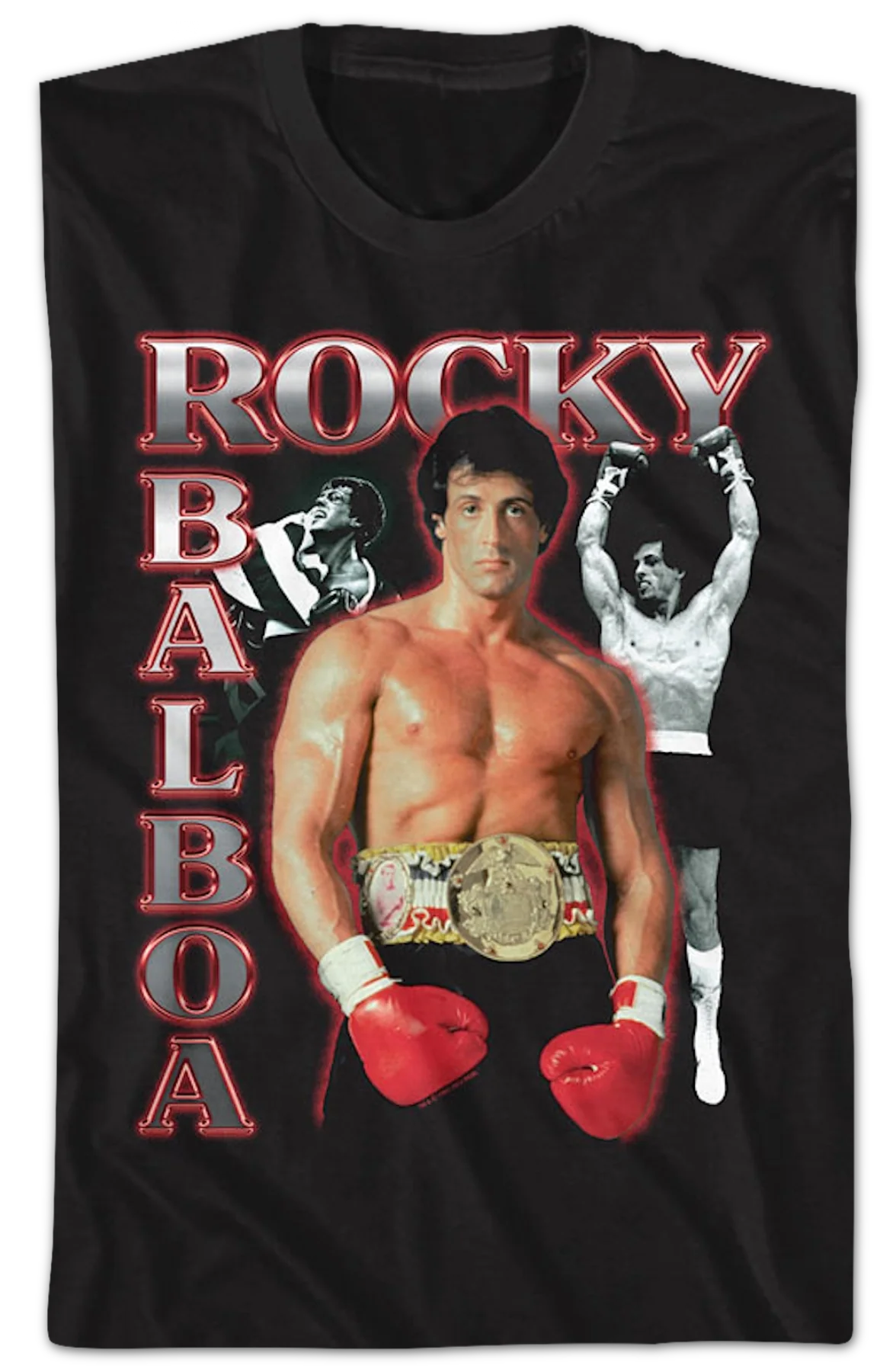 Rocky Balboa Collage Rocky T-Shirt - Image 2