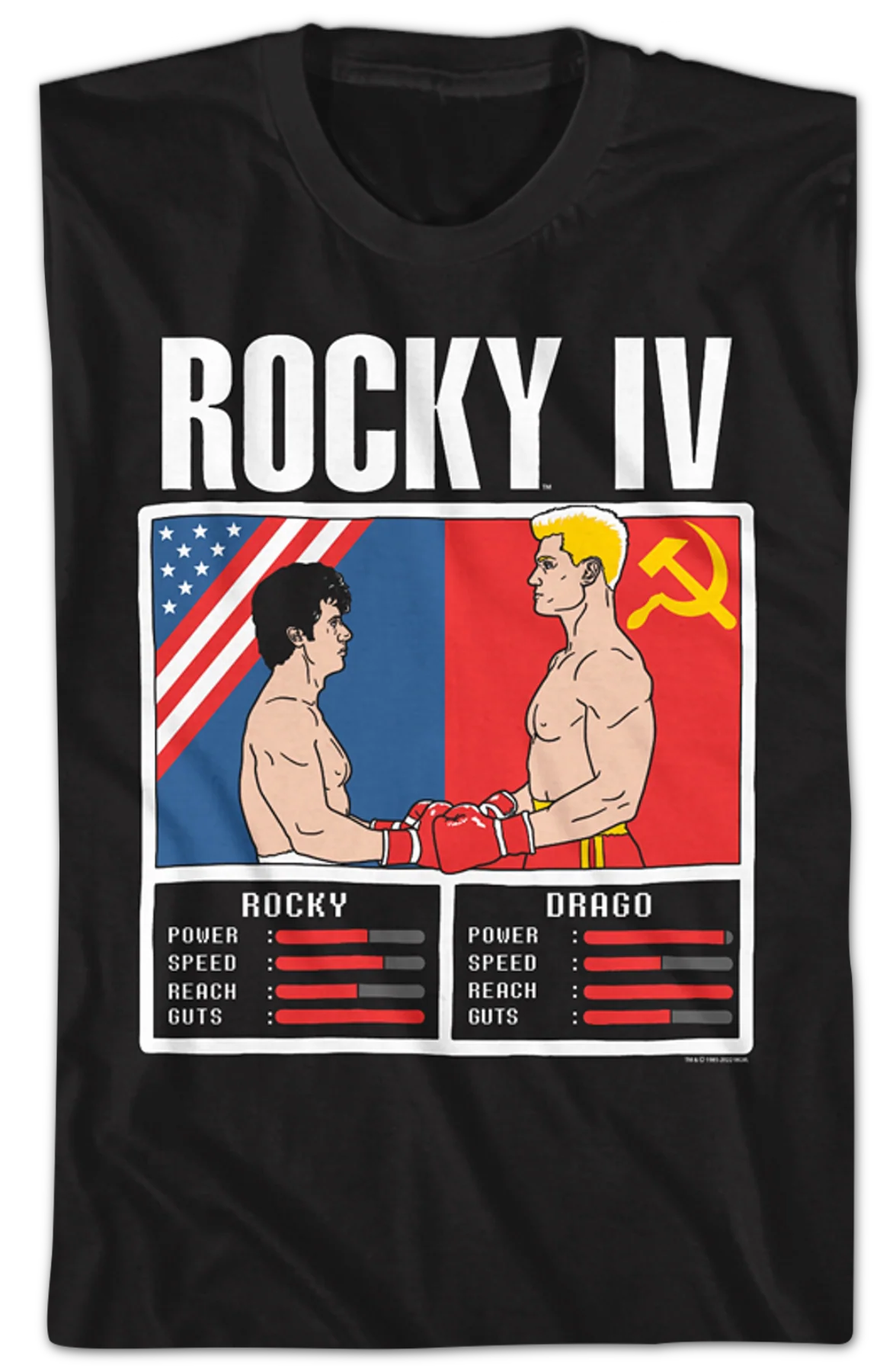 Rocky vs Drago Video Game Rocky IV T-Shirt - Image 2