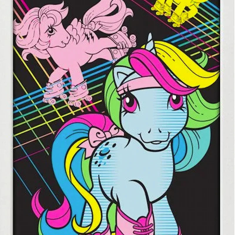 Roller Skates My Little Pony Framed Poster