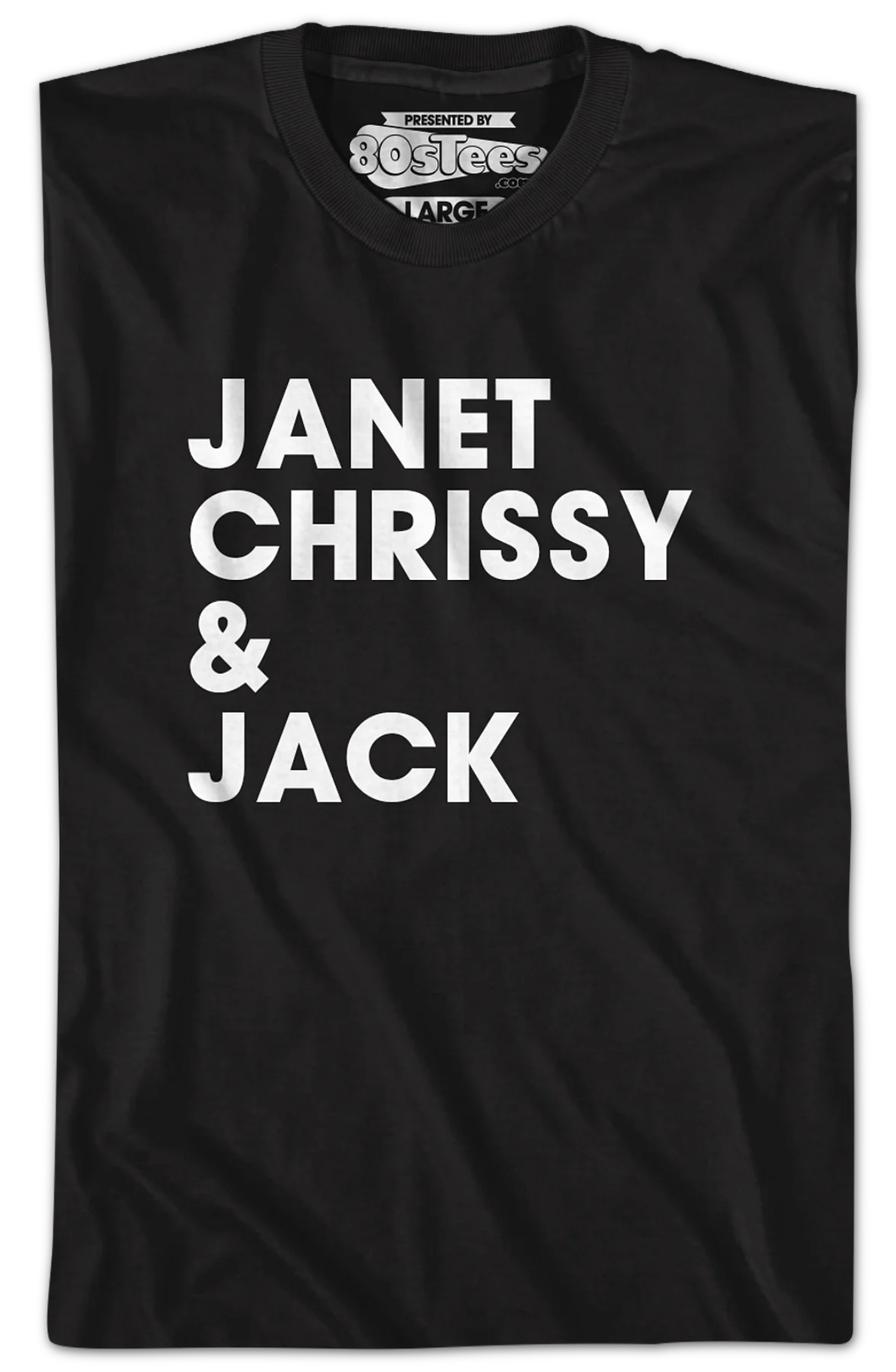 Roommate Names Janet Chrissy & Jack Three's Company T-Shirt - Image 2