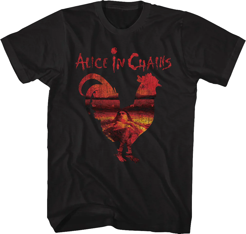 Rooster Silhouette Alice In Chains T-Shirt