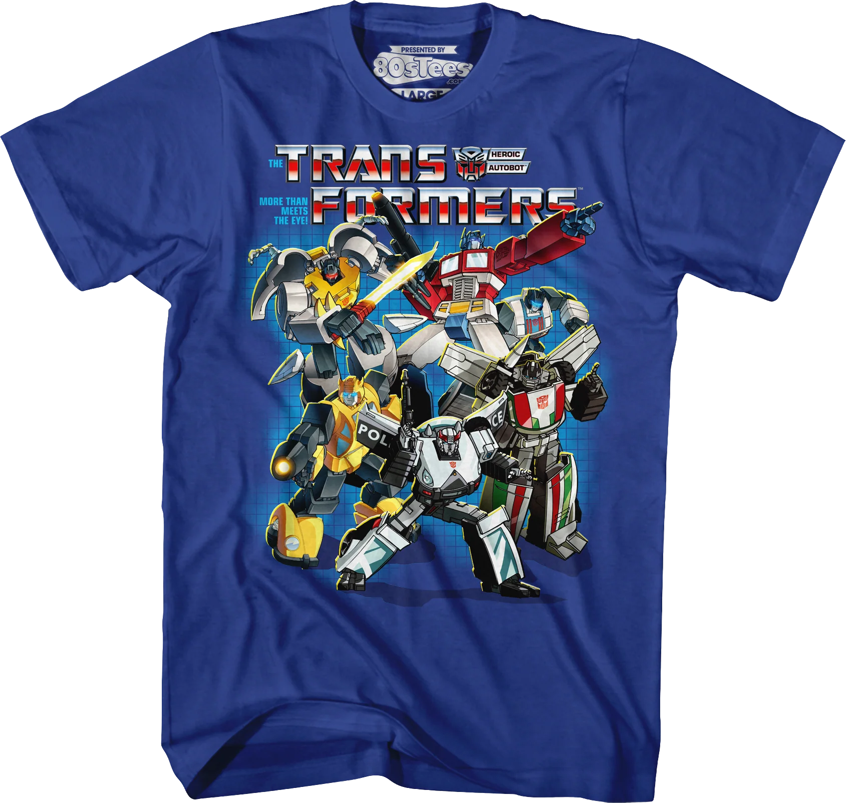 Royal Blue Autobots Collage Transformers T-Shirt