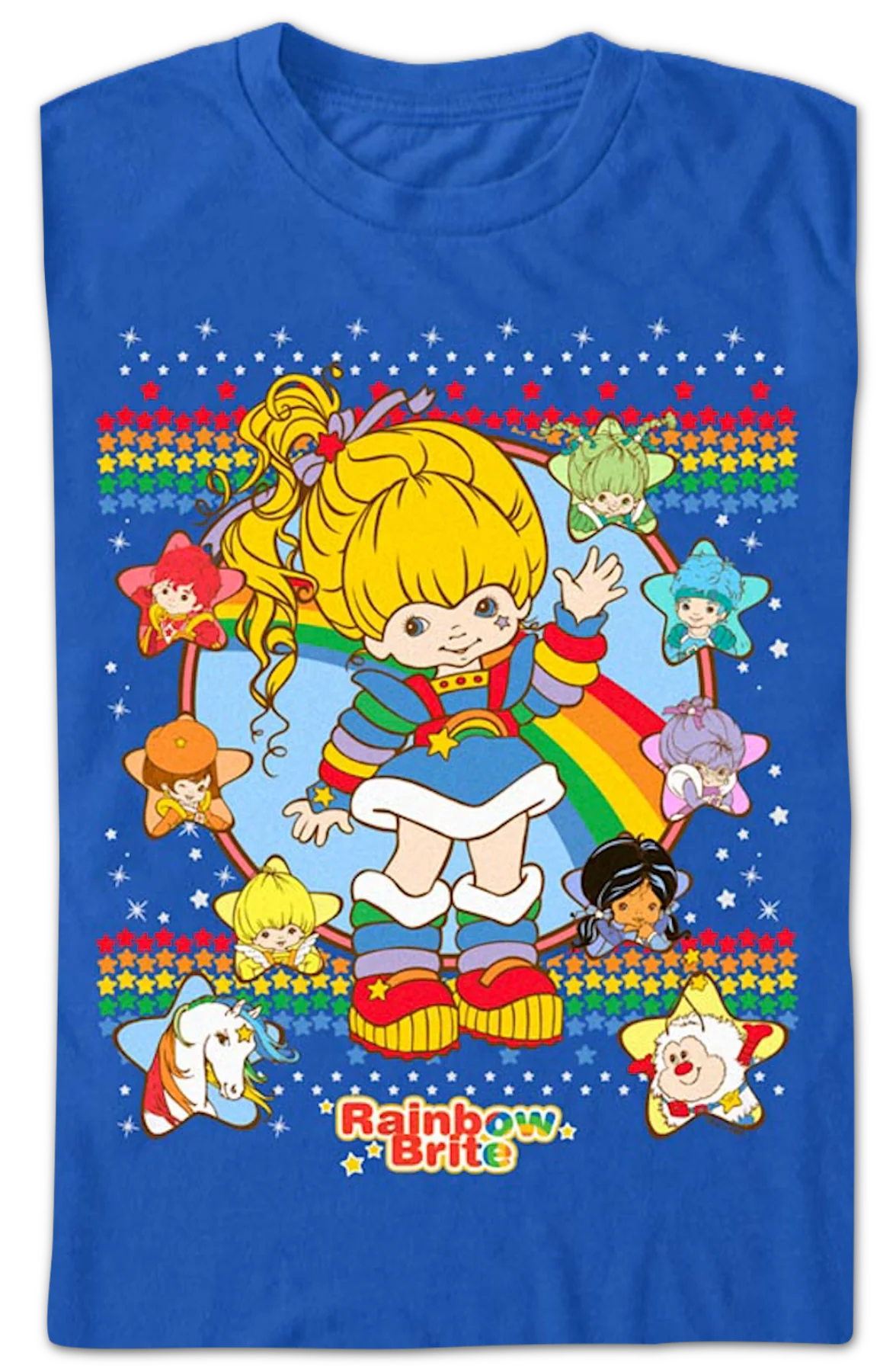Royal Faux Ugly Sweater Rainbow Brite T-Shirt - Image 2