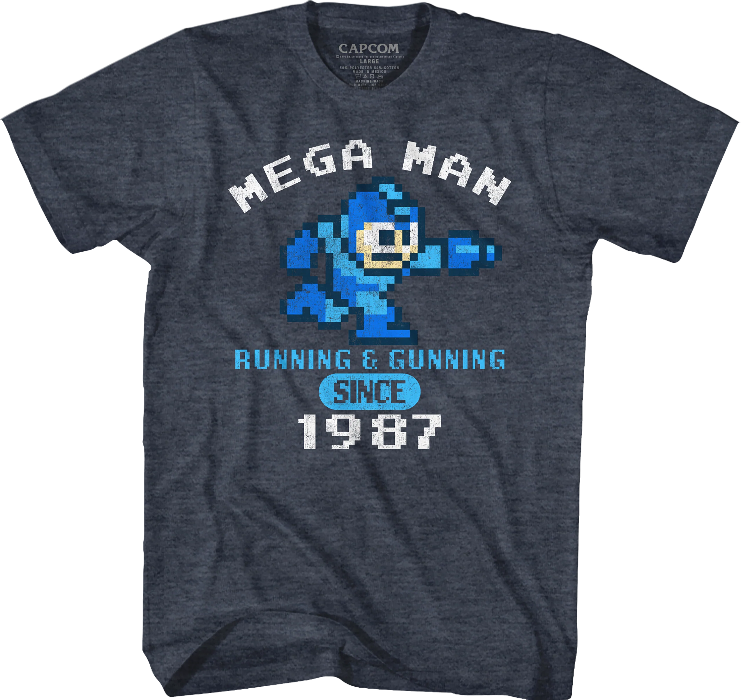 Running & Gunning Since 1987 Mega Man T-Shirt