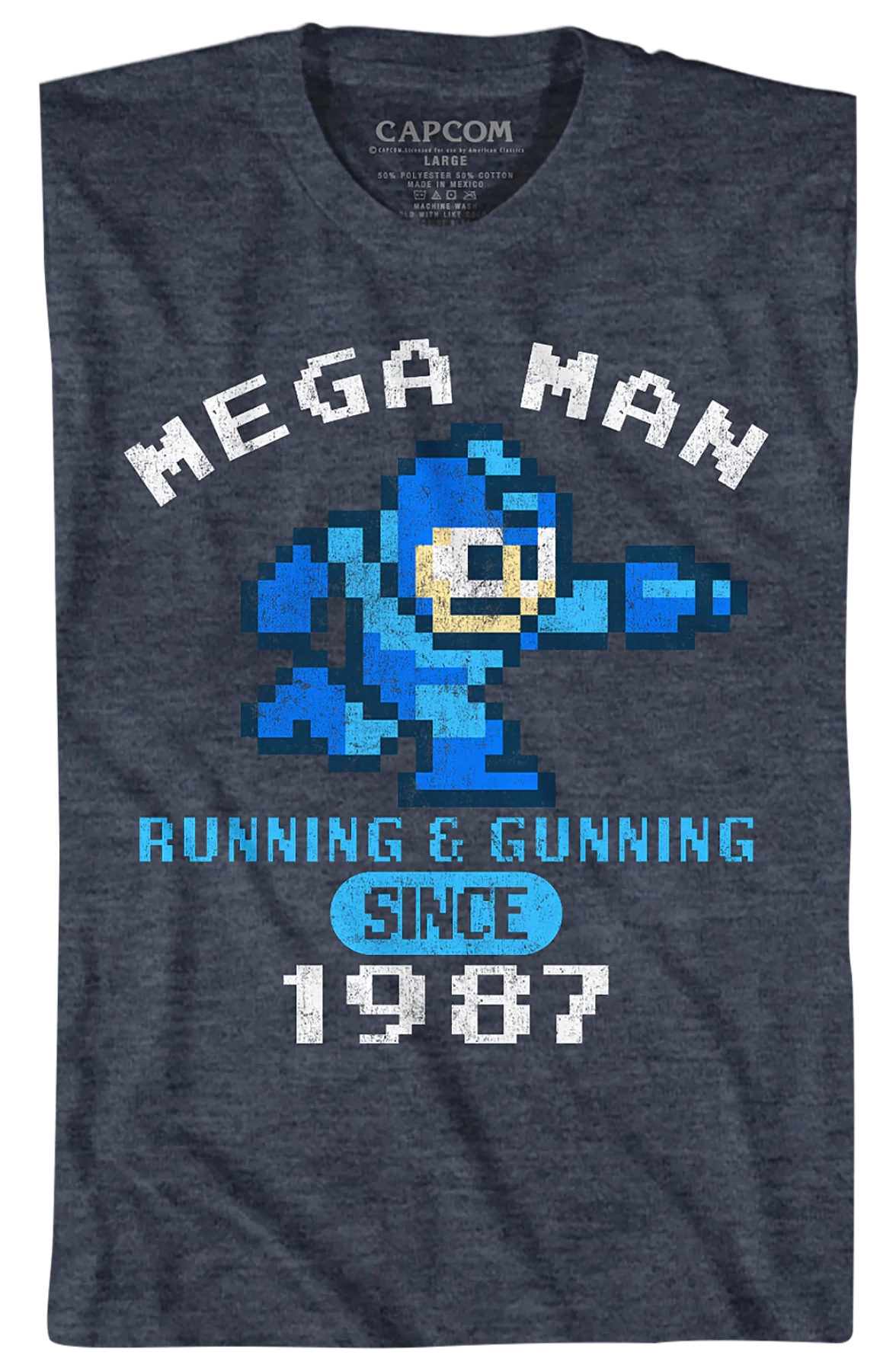 Running & Gunning Since 1987 Mega Man T-Shirt - Image 2