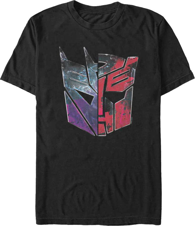 Rusted Split Logos Transformers T-Shirt