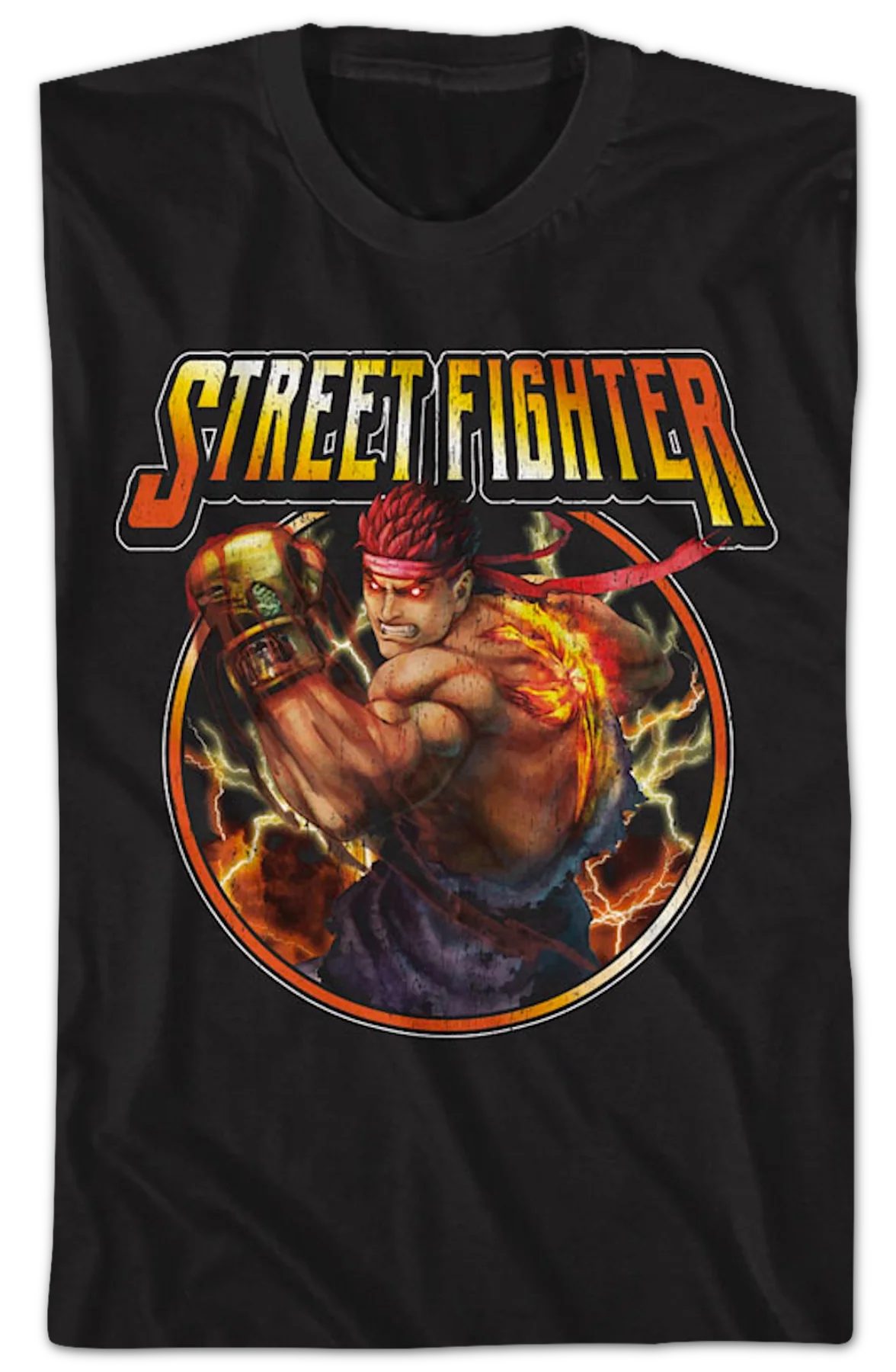 Ryu Lightning Bolts Street Fighter T-Shirt - Image 2