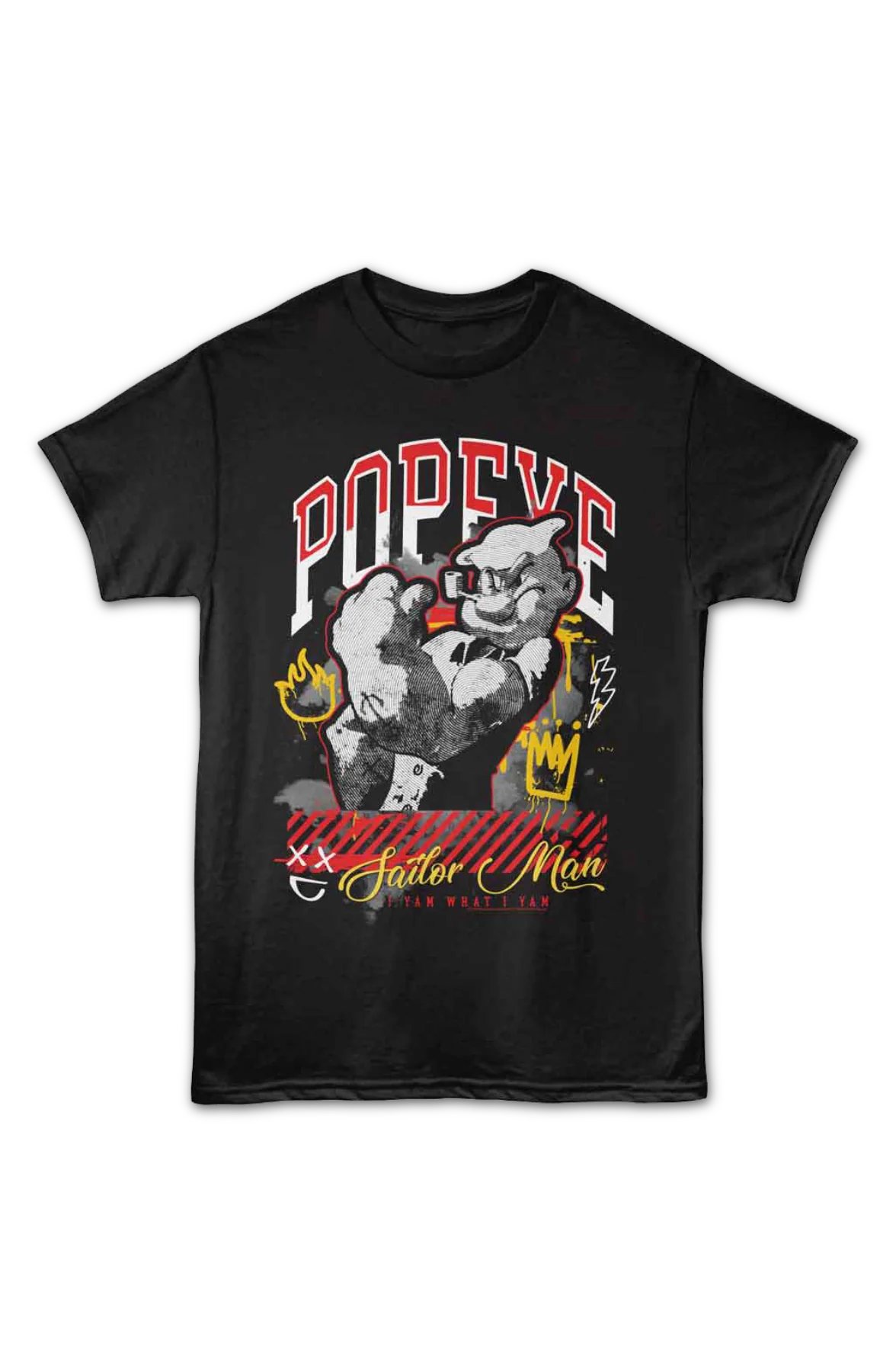 Sailor Man Graffiti Popeye T-Shirt - Image 2