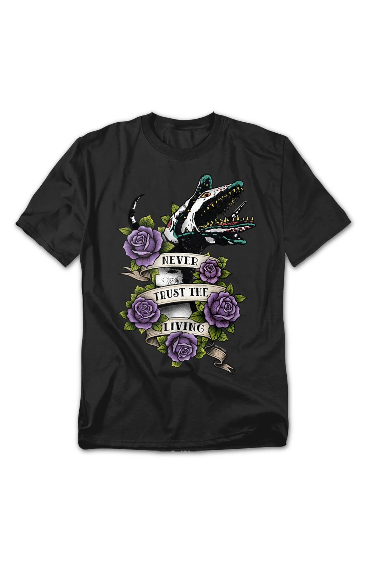 Sandworm Never Trust The Living Beetlejuice T-Shirt - Image 2
