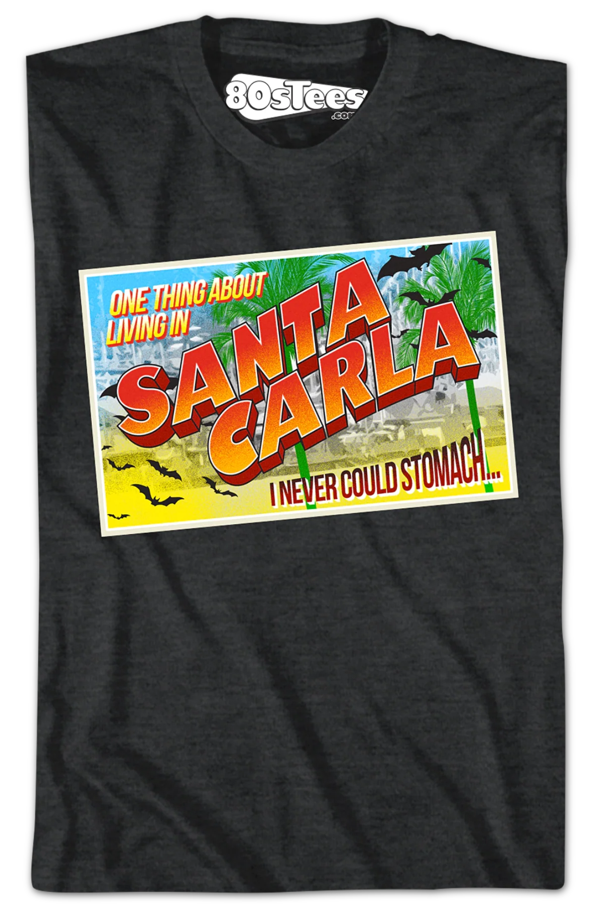 Santa Carla Postcard Lost Boys T-Shirt - Image 2