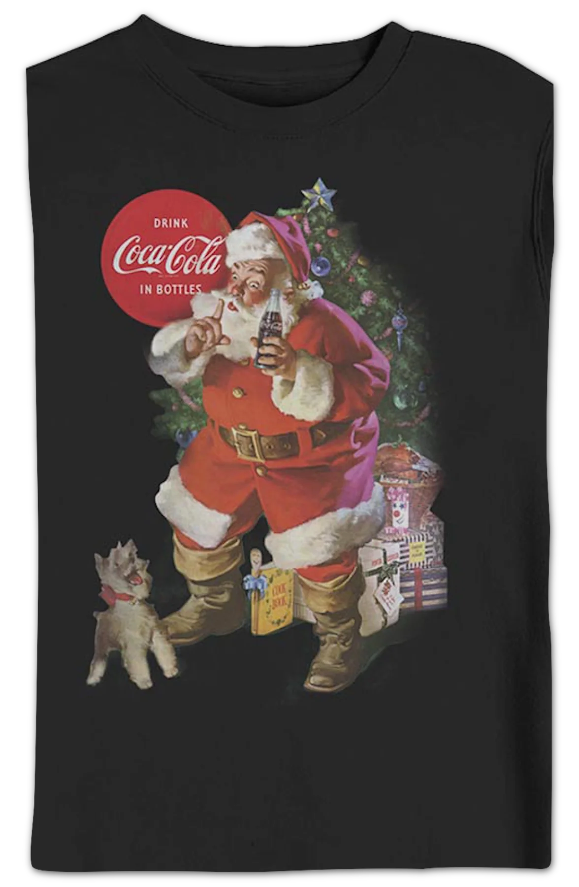 Santa Claus And Puppy Coca-Cola Sweatshirt - Image 2