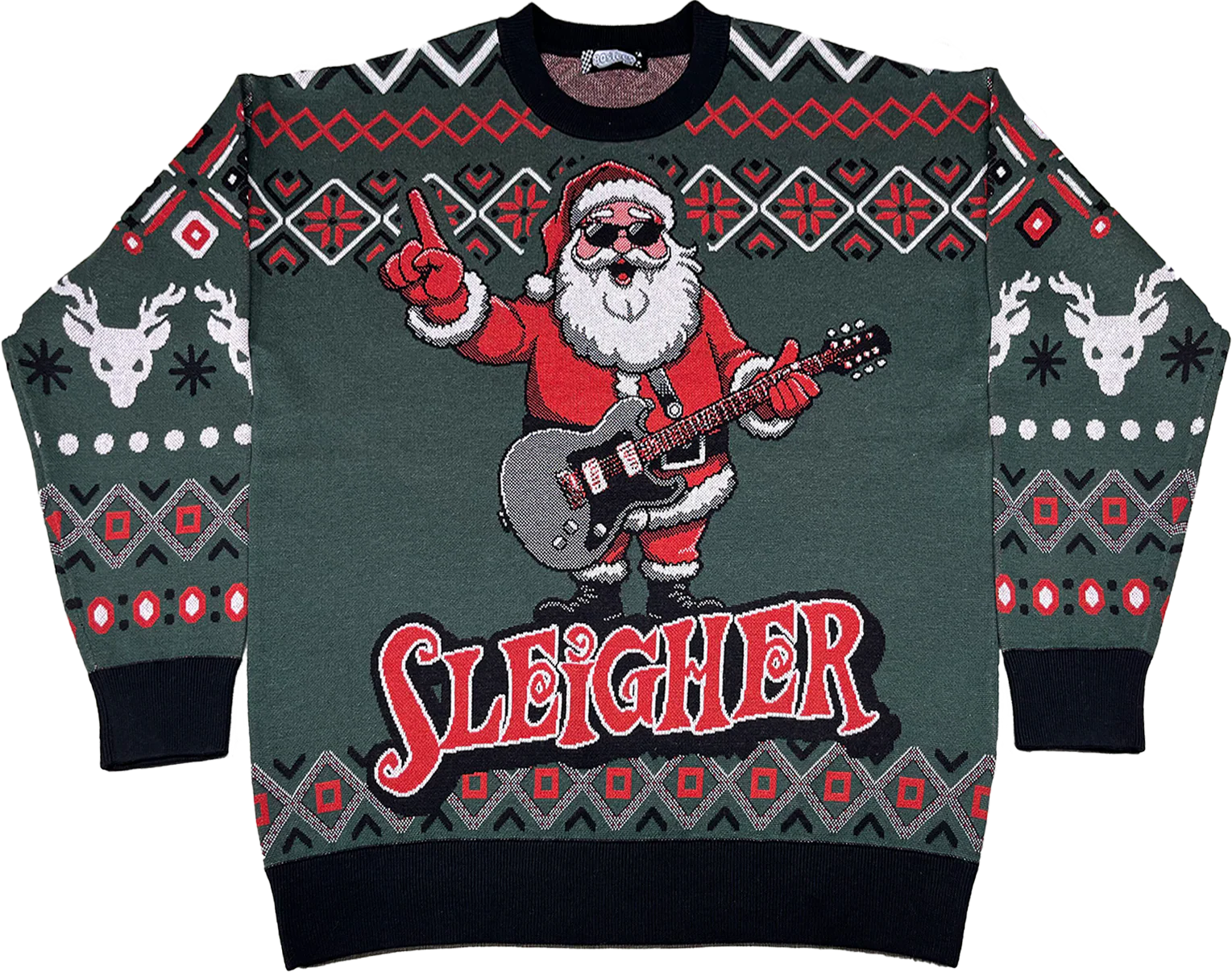 Santa Claus Sleigher Knitted Christmas Sweater