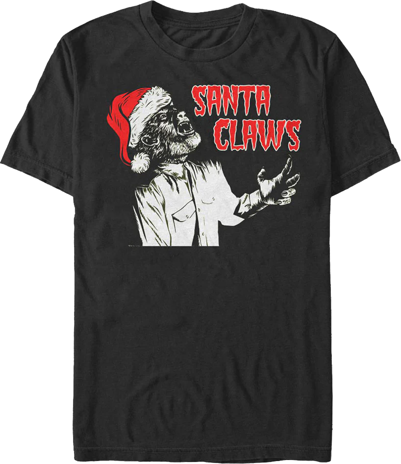 Santa Claws Wolf Man T-Shirt