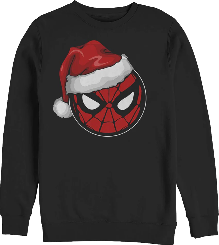 Santa Hat Spider-Man Marvel Comics Sweatshirt