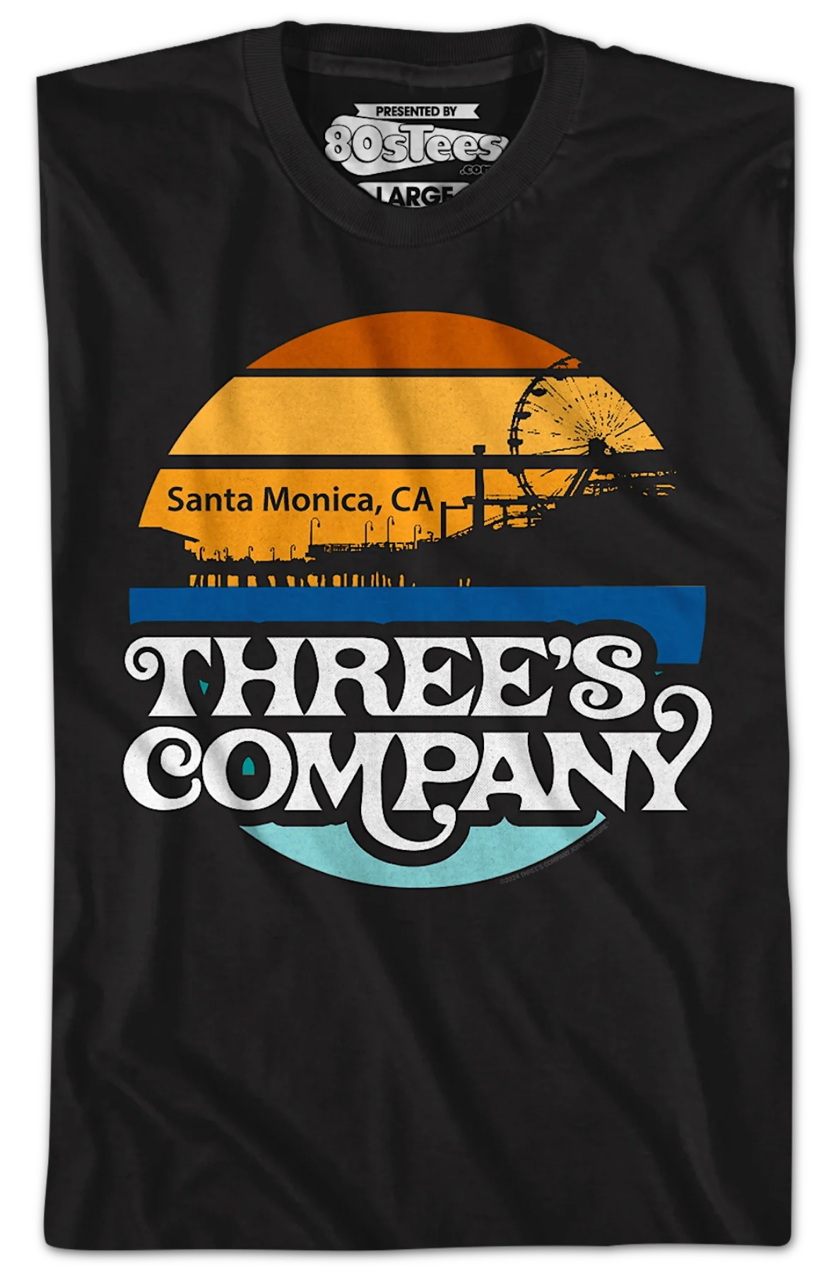 Santa Monica Sunset Three's Company T-Shirt - Image 2