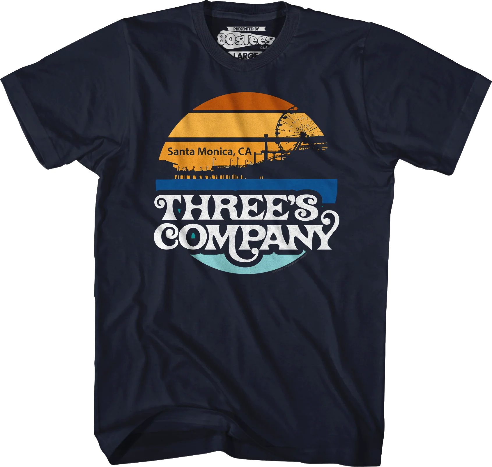 Santa Monica Sunset Three's Company T-Shirt - Image 3