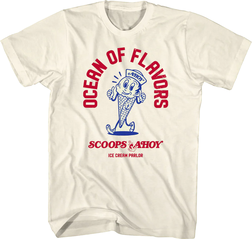 Scoops Ahoy Ocean Of Flavors Stranger Things T-Shirt - Image 2